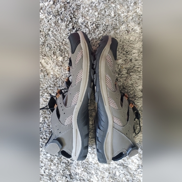 Mossimo Supply Co. Gray Leather Slip On Draw Cord Sport Sandals Men's Shoe 10 - Picture 7 of 11